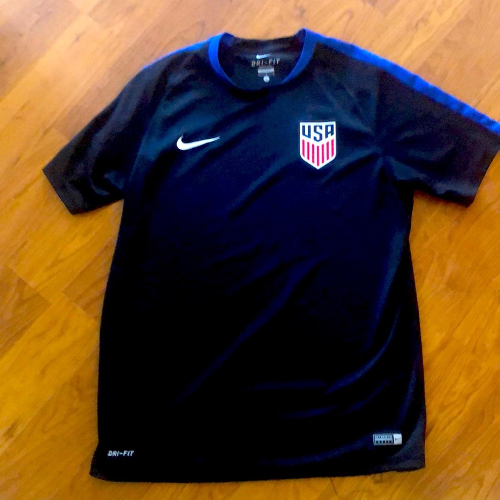 Nike US Soccer Black Training Jersey Size L USMNT